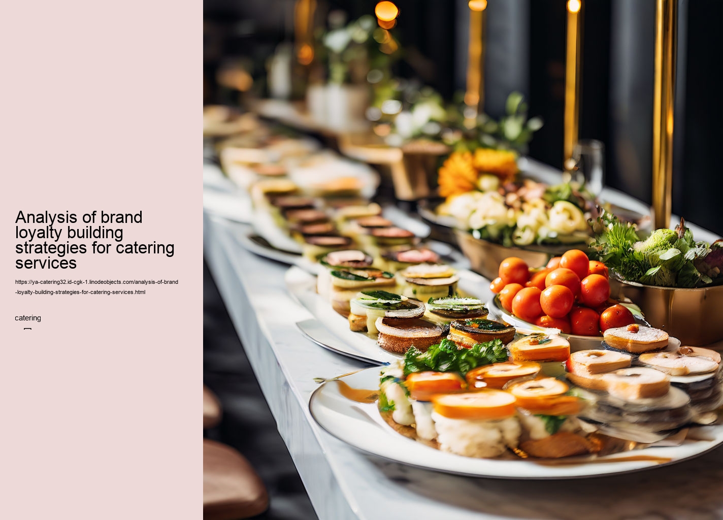 Analysis of brand loyalty building strategies for catering services