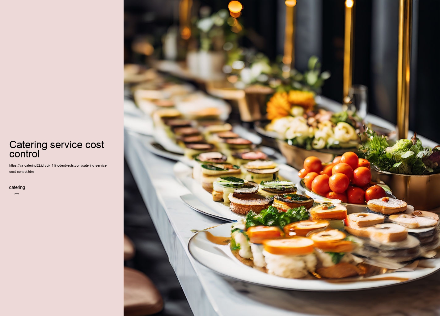 Catering service cost control