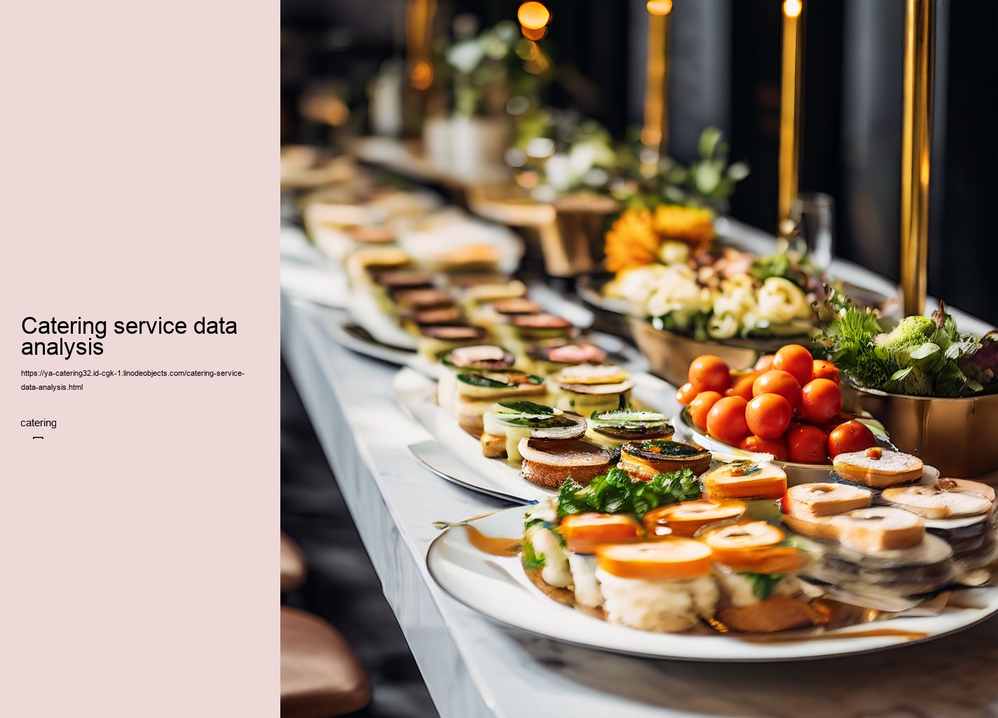 Catering service data analysis