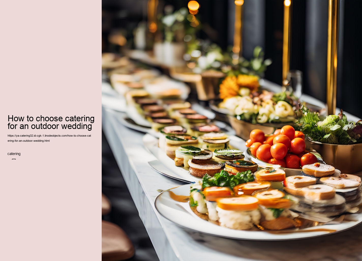 How to choose catering for an outdoor wedding